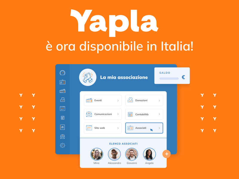 Yapla arriva in Italia: la soluzione digitale che aiuta 60.000 associazioni non profit nella gestione amministrativa e nella contabilità